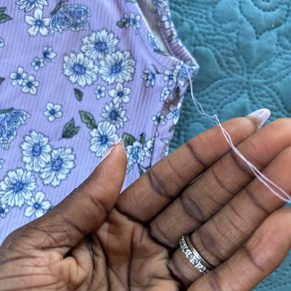 btween - Girl’s Floral Matching Set in Lavender and Blue - Picture 8 of 8